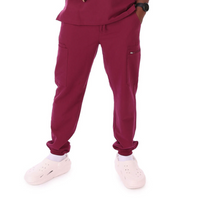 Men’s Wine V-Neck Classic Fit & Zipper Joggers