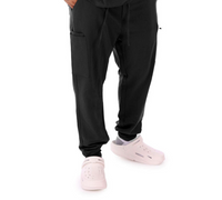 Men’s Black V-Neck Classic Fit & Zipper Joggers